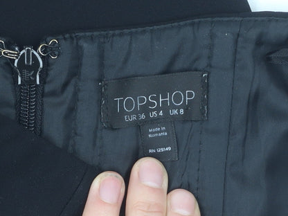 Topshop Women's Black Sleeveless Jumpsuit, Size 8