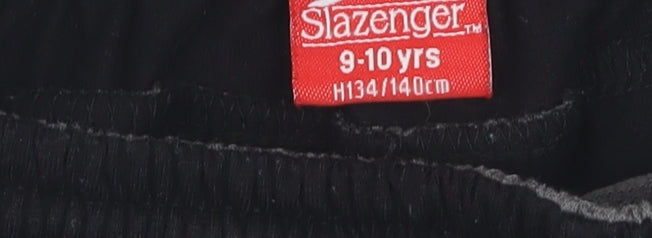 Slazenger Boys Black Track Pants 9-10 Years