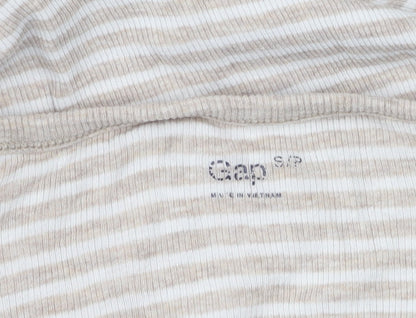 Gap Women's Beige Striped T-Shirt Size S