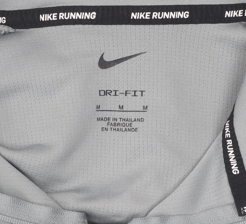 Nike Grey Running Top, M, Unisex, Long Sleeve Dri-FIT