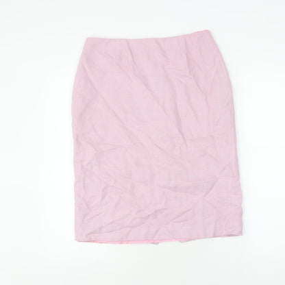 Hobbs Women's Pink Pencil Skirt, Size 12, Knee-Length