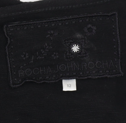 Womens UK Size 12 Rocha John Rocha Black  Tank