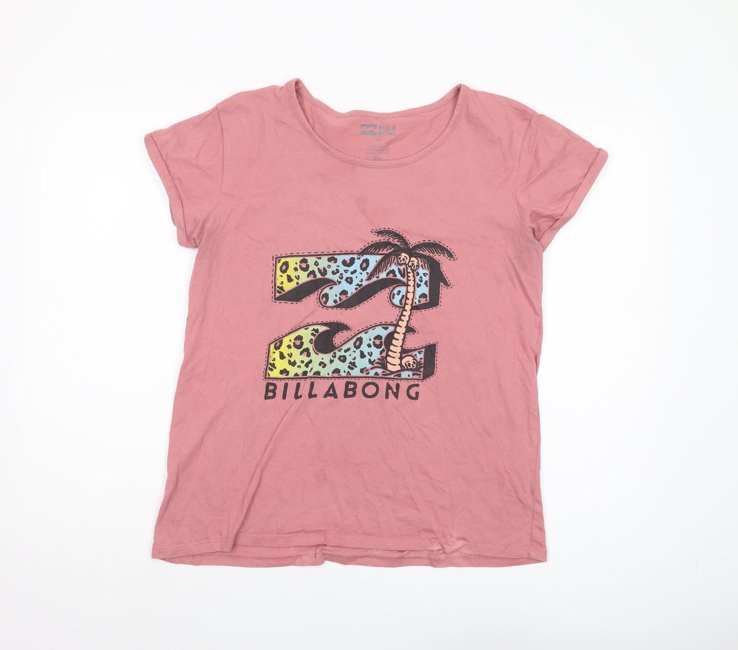 Womens UK Size 10 Billabong Pink  T-Shirt
