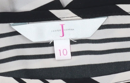 Jasper Conran Women's Black Striped 10 Tunic Blouse