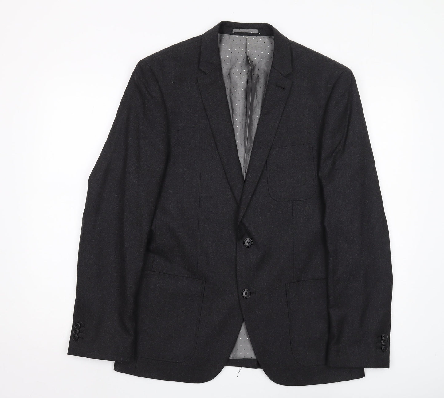 Mens UK Size 38 Jasper Conran Regular Black Suit Jacket