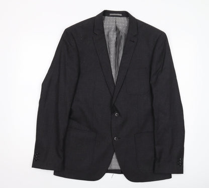 Mens UK Size 38 Jasper Conran Regular Black Suit Jacket