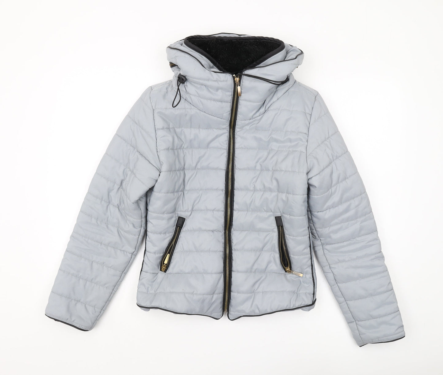 Womens UK Size S Unknown Grey Puffer Jacket