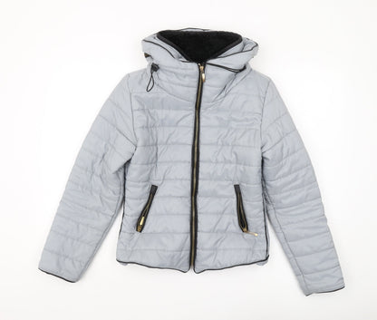 Womens UK Size S Unknown Grey Puffer Jacket