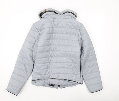 Womens UK Size S Unknown Grey Puffer Jacket