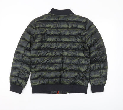 Bossini Boys Green Camouflage Bomber Jacket Size 22