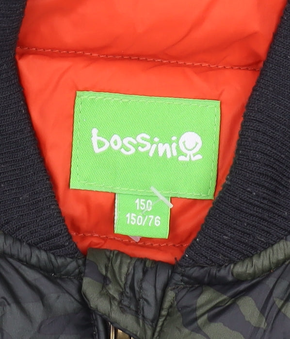 Bossini Boys Green Camouflage Bomber Jacket Size 22