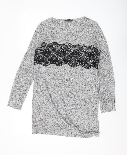 Womens UK Size 10 NEXT Grey  T-Shirt