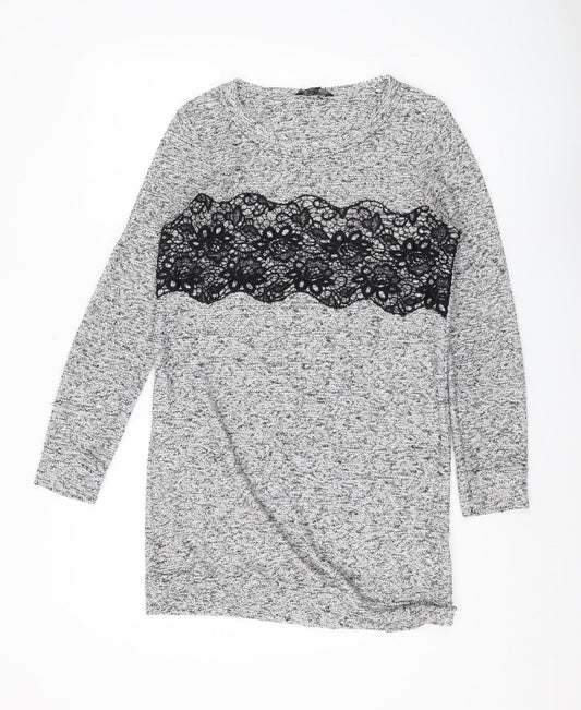 Womens UK Size 10 NEXT Grey  T-Shirt
