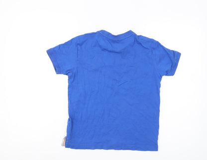 Slazenger Boys Blue T-Shirt 7-8 Years Solid Cotton Casual