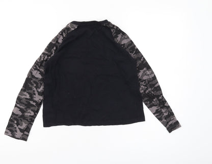 Threadboys Boys Black Camouflage Long Sleeve T-Shirt 9-10 Years