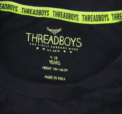 Threadboys Boys Black Camouflage Long Sleeve T-Shirt 9-10 Years