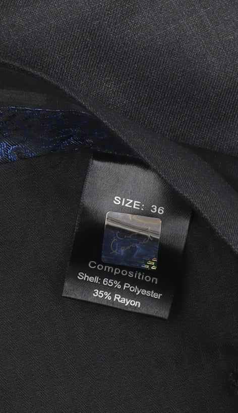Mens UK Size 36 Cerruti Regular Fit Dress Pants Black Trousers