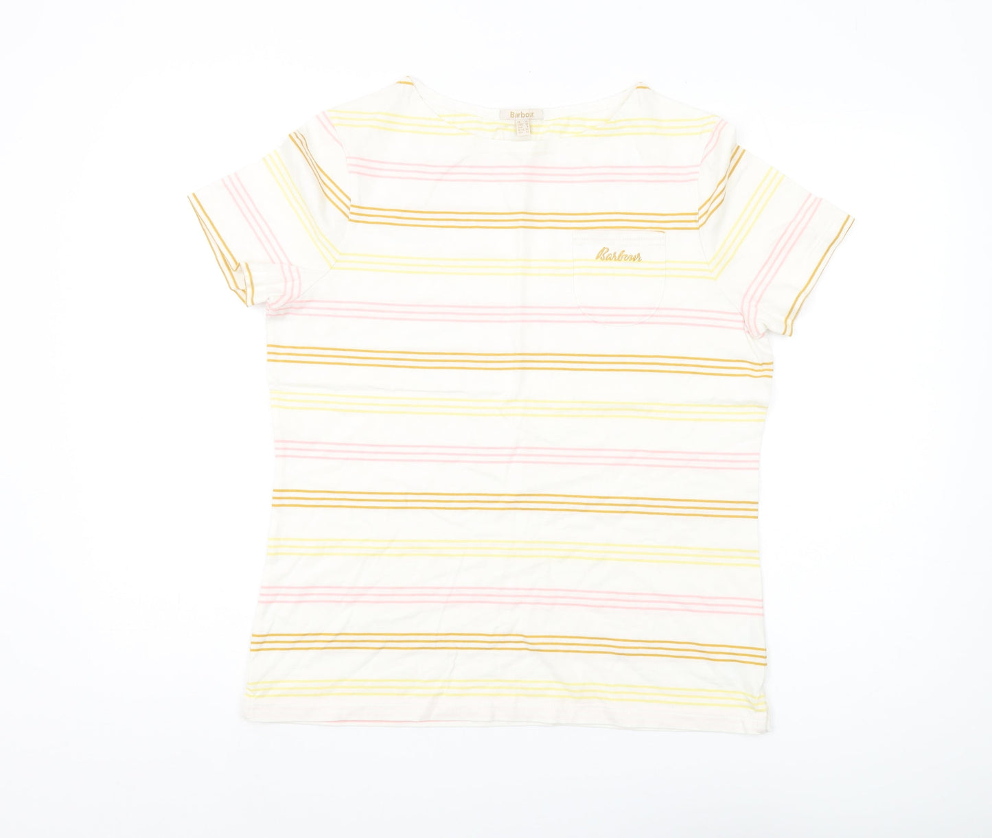 Barbour Women's Multicoloured Striped T-Shirt Size 12
