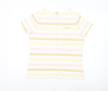 Barbour Women's Multicoloured Striped T-Shirt Size 12
