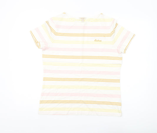 Barbour Women's Multicoloured Striped T-Shirt Size 12