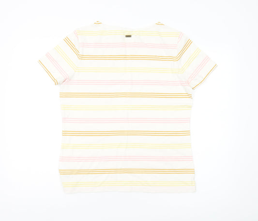 Barbour Women's Multicoloured Striped T-Shirt Size 12