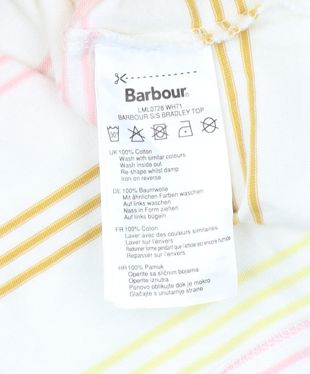 Barbour Women's Multicoloured Striped T-Shirt Size 12