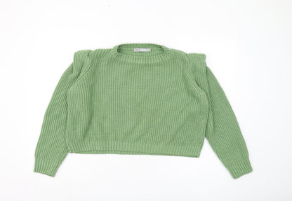 Womens UK Size L Oasis Green Pullover Jumper