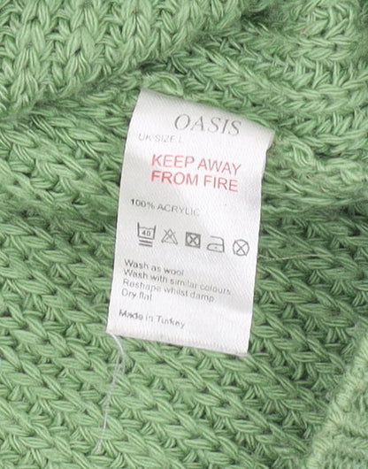 Womens UK Size L Oasis Green Pullover Jumper