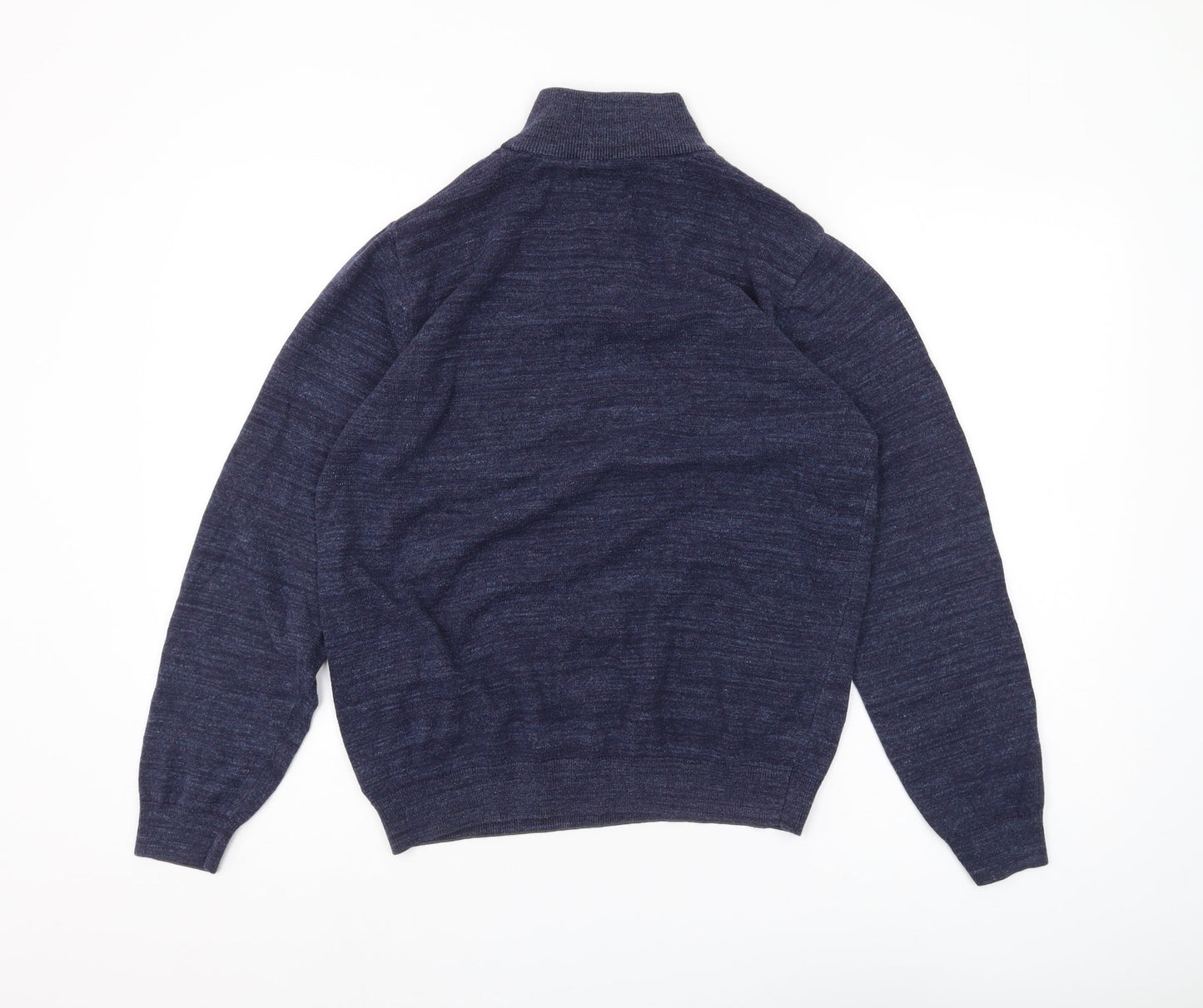 Next Men's Blue High Neck Full Zip Jumper M