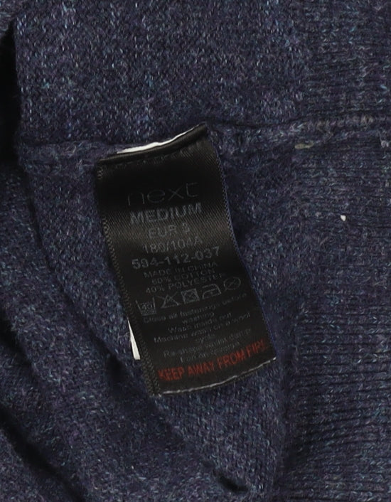 Next Men's Blue High Neck Full Zip Jumper M