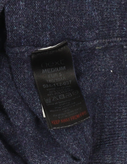 Next Men's Blue High Neck Full Zip Jumper M