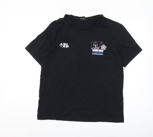 George Men's Black Mandalorian T-Shirt, Medium