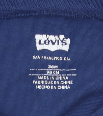 Levi's Boys Blue Logo T-Shirt - Size 3 Years