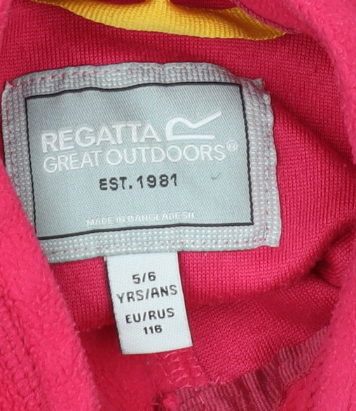 Regatta Girls Pink Fleece Sweatshirt 5-6 Years Outdoor