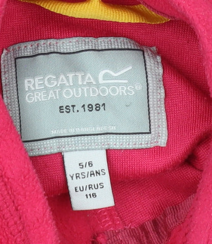Regatta Girls Pink Fleece Sweatshirt 5-6 Years Outdoor