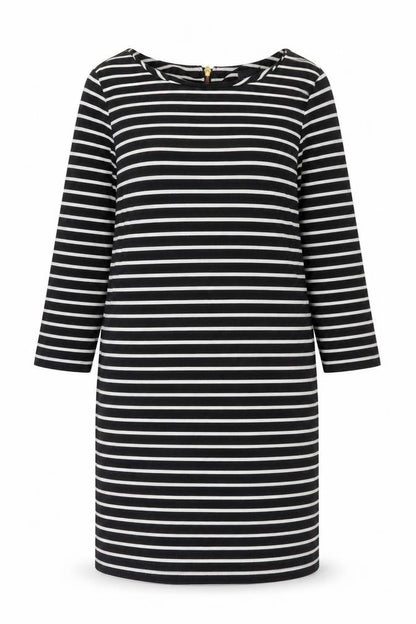 VILA Women's Black Striped Sheath Dress S