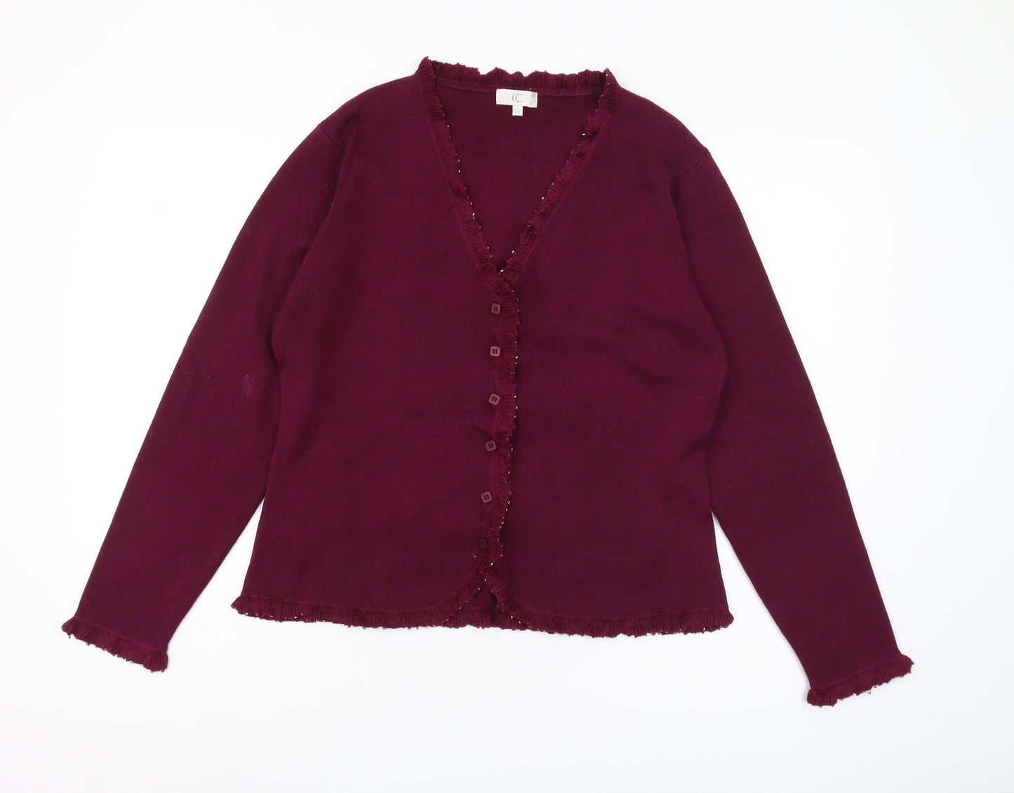 Womens UK Size L CC Purple Cardigan Jumper