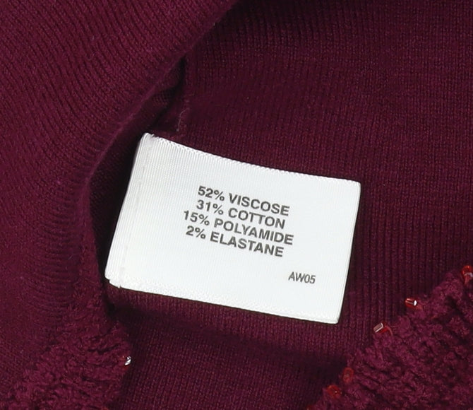 Womens UK Size L CC Purple Cardigan Jumper