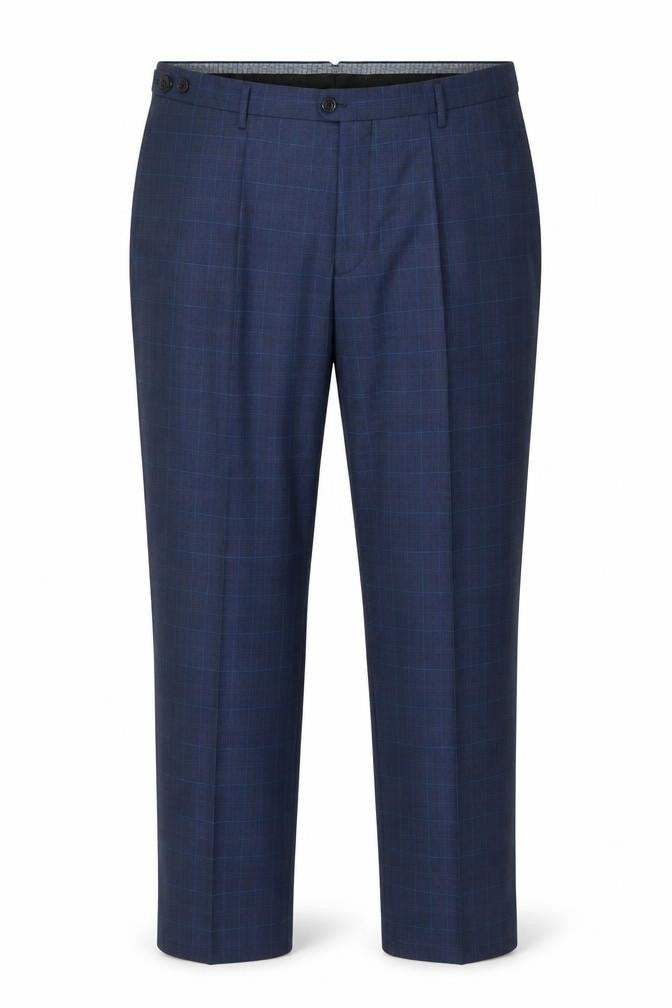 Mens UK Size 38L Skopes  Dress Pants Blue Trousers