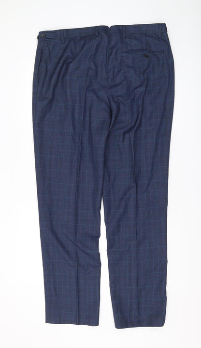 Skopes Men's Blue Check Dress Pants 38L