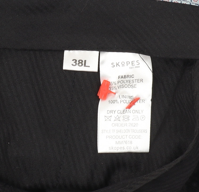 Skopes Men's Blue Check Dress Pants 38L