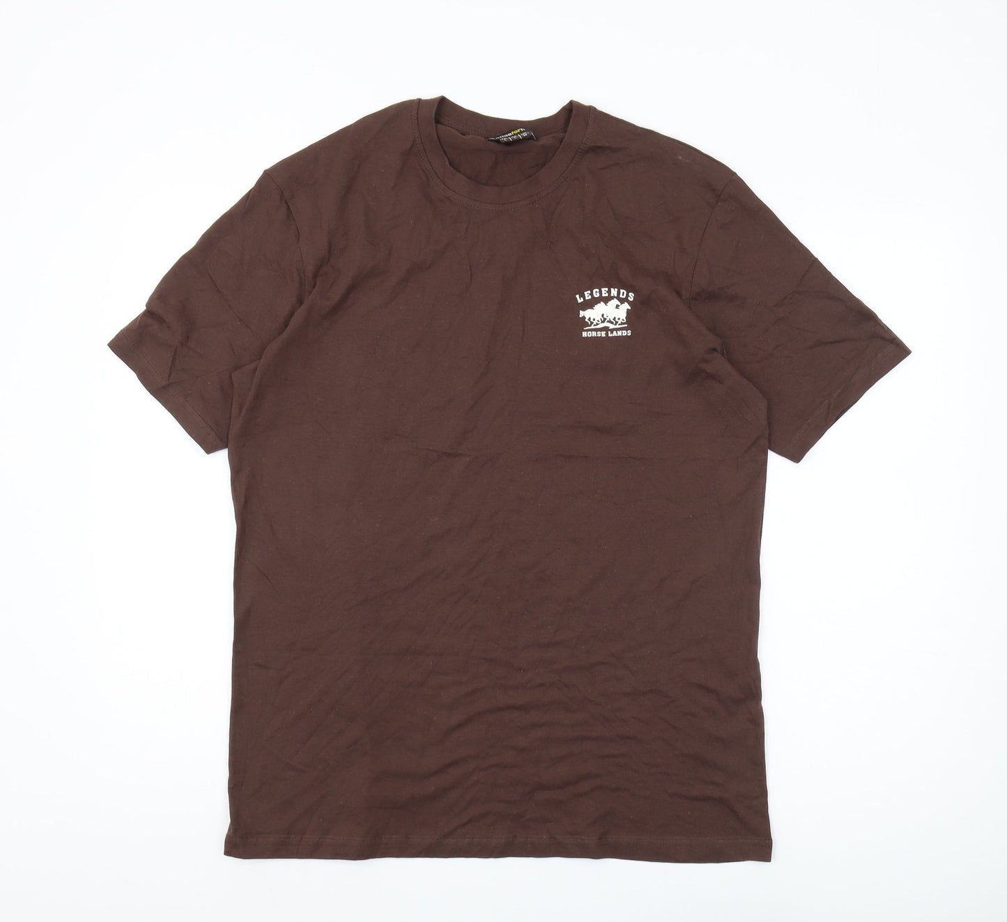 Mens UK Size L Atlas for Men Brown  T-Shirt