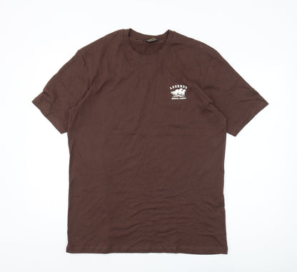 Mens UK Size L Atlas for Men Brown  T-Shirt