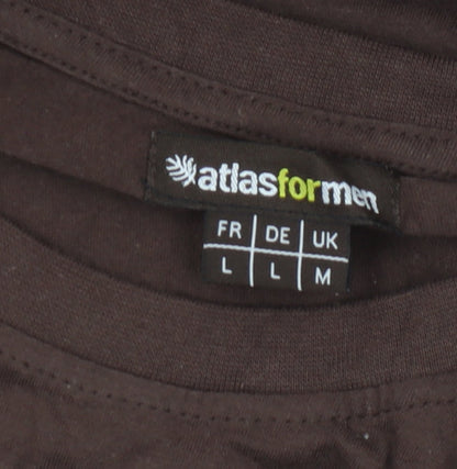 Mens UK Size L Atlas for Men Brown  T-Shirt