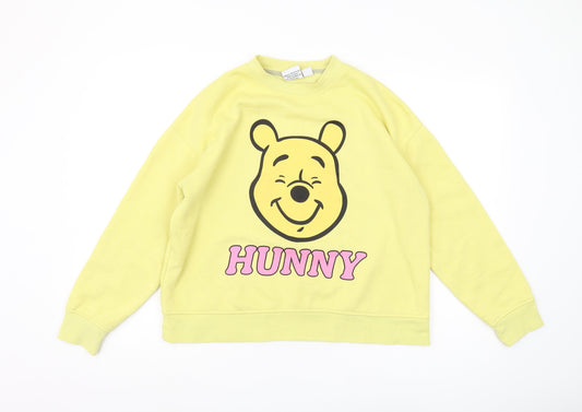 Womens UK Size S Disney Yellow Pullover Sweatshirt