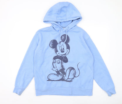 Womens UK Size 10/12 Disney Blue Pullover Hoodie