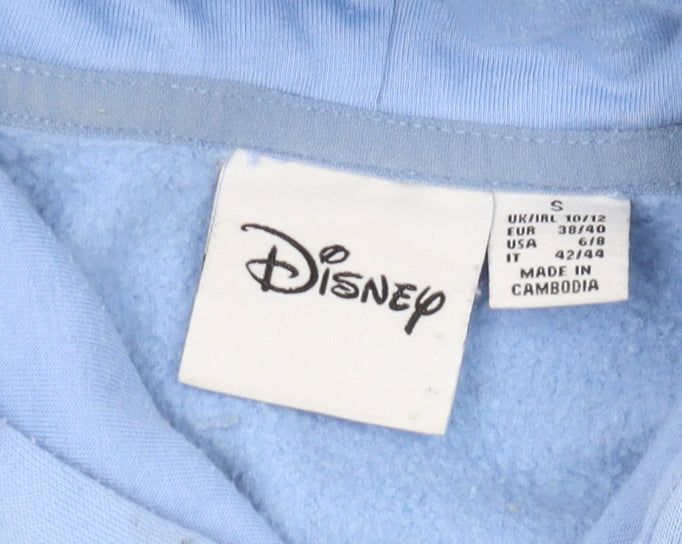 Womens UK Size 10/12 Disney Blue Pullover Hoodie