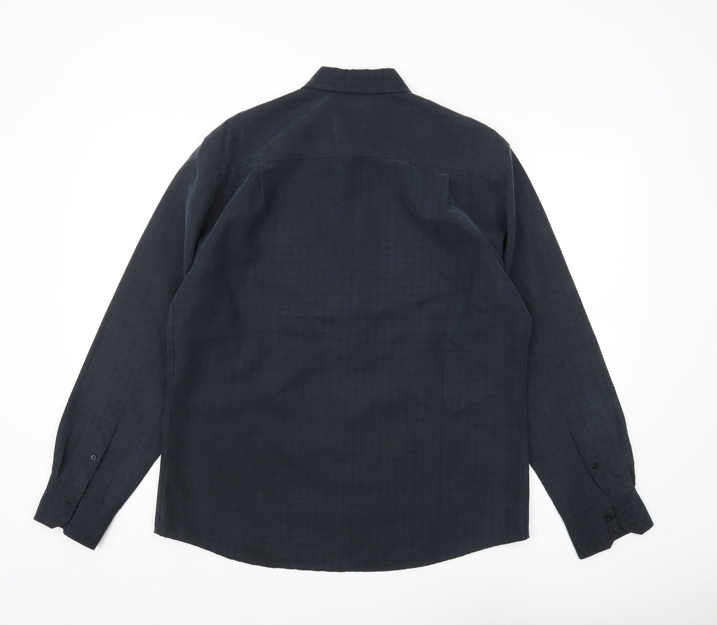Jeff Banks Men's Black Check Shirt, Size M, Regular Fit