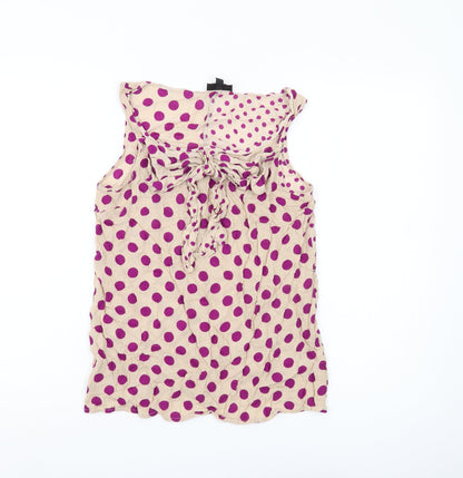 Womens UK Size 6 Topshop Beige Basic Tank