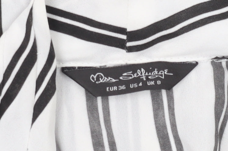 Miss Selfridge Women's Striped Sleeveless Blouse, Size 8